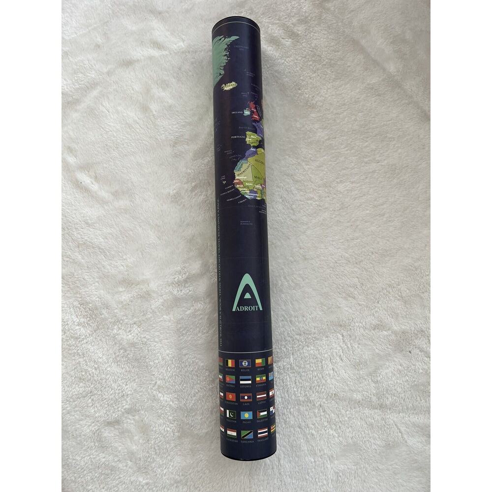 NEW Adroit World Scratch Map Deluxe Edition‎ X001R0GORL